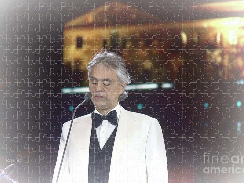 Andrea Bocelli Jigsaw Puzzle featuring the photograph Andrea Bocelli in Concert #9 by Rene Triay FineArt Photos