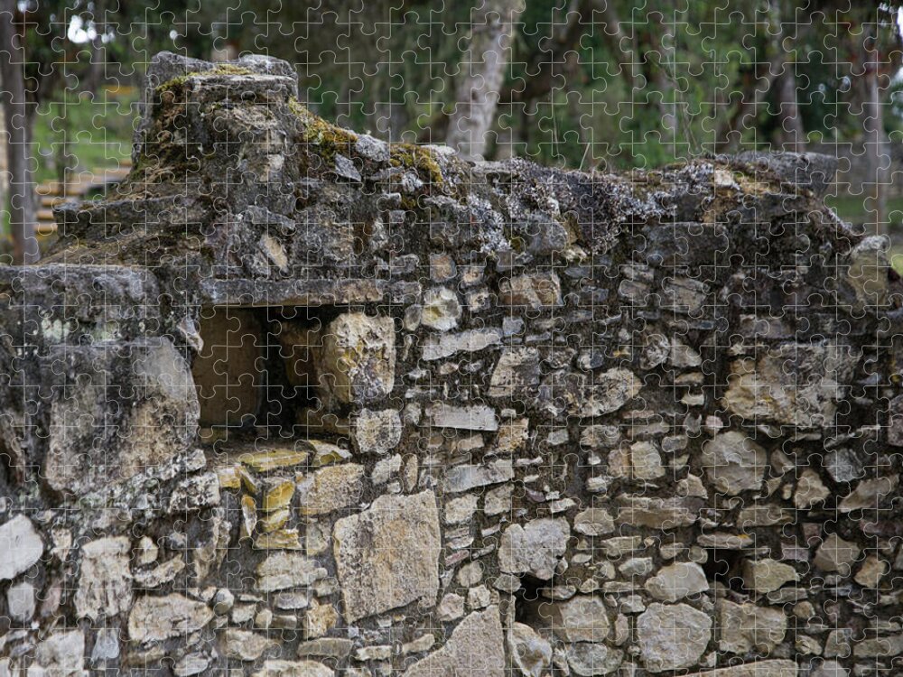 Historical Site Jigsaw Puzzle featuring the digital art Kuelap Ancient Site #4 by Carol Ailles