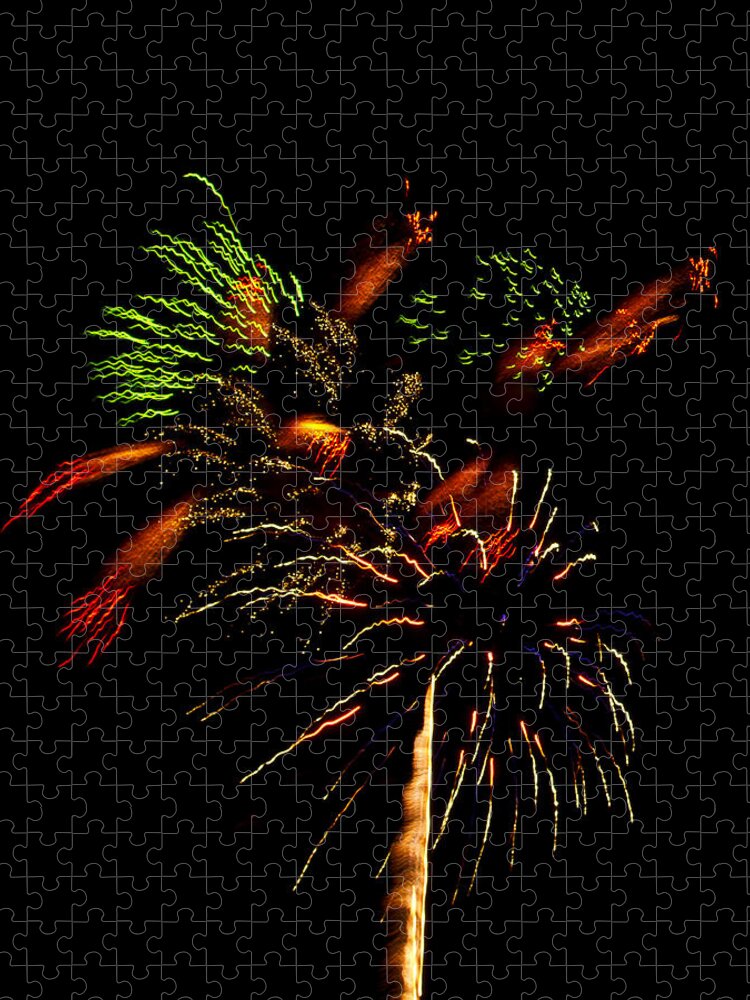 Fireworks Jigsaw Puzzle featuring the photograph 4th of July by Bill Barber