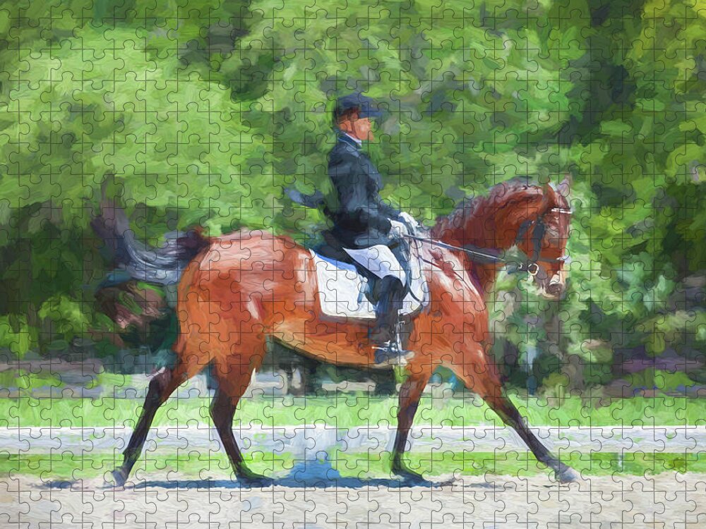 Horse Jigsaw Puzzle featuring the photograph Equestrian Event Rocking Horse Stables Painted #5 by Rich Franco