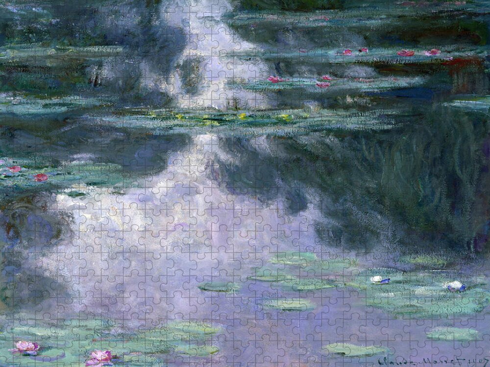 Nympheas Jigsaw Puzzle featuring the painting Waterlilies by Claude Monet