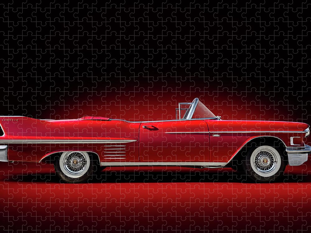 Cadillac Puzzle featuring the digital art Red-Carpet Treatment by Douglas Pittman