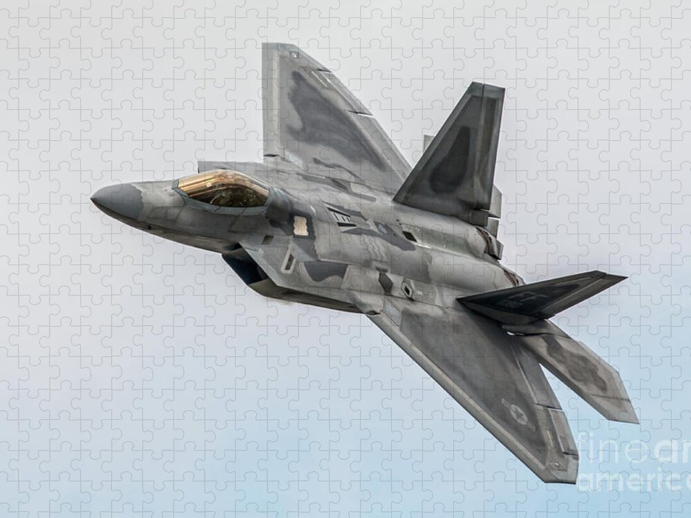 F22 Jigsaw Puzzle featuring the digital art F-22 Raptor by Airpower Art