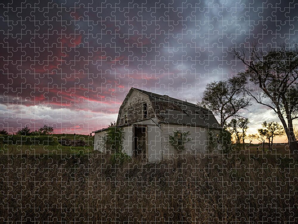 Sunset Jigsaw Puzzle featuring the photograph Forgotten #6 by Aaron J Groen