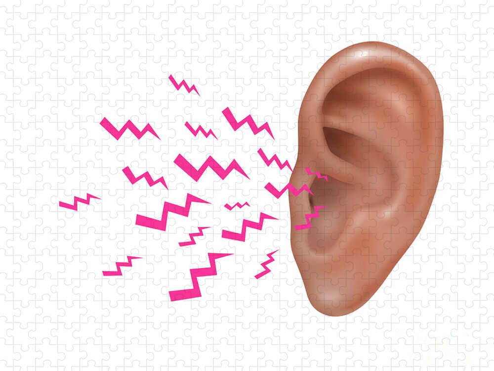 Illustration Jigsaw Puzzle featuring the photograph Sound Entering Human Outer Ear #7 by Gwen Shockey