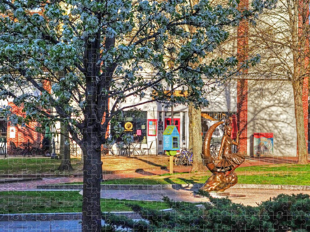 Salem Jigsaw Puzzle featuring the photograph A calm spring morning in downtown Salem MA by Toby McGuire
