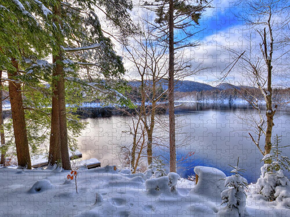Landscape Jigsaw Puzzle featuring the photograph A Chilly Day on West Lake by David Patterson