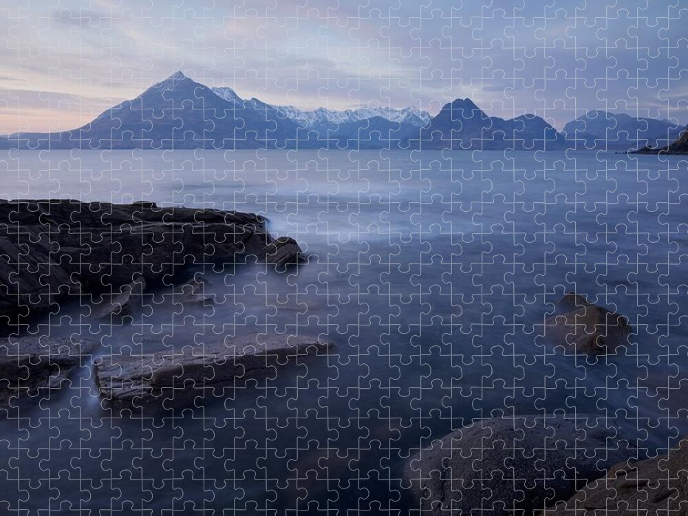 Elgol Jigsaw Puzzle featuring the photograph A Gentle Sunset at Elgol by Stephen Taylor