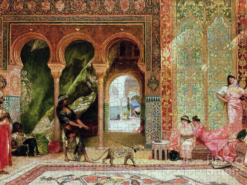 Royal Jigsaw Puzzle featuring the painting A Royal Palace in Morocco by Benjamin Jean Joseph Constant