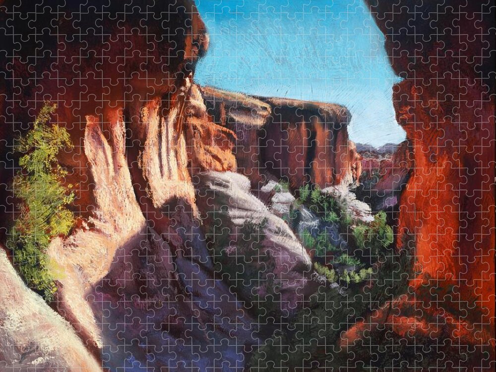 Landscape Jigsaw Puzzle featuring the painting A Special Place by Sandi Snead