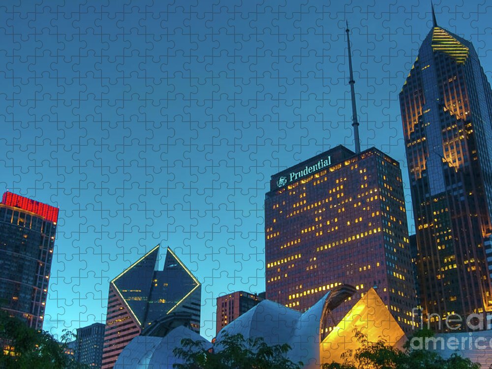 Chicago Jigsaw Puzzle featuring the photograph A View from Millenium Park by David Levin