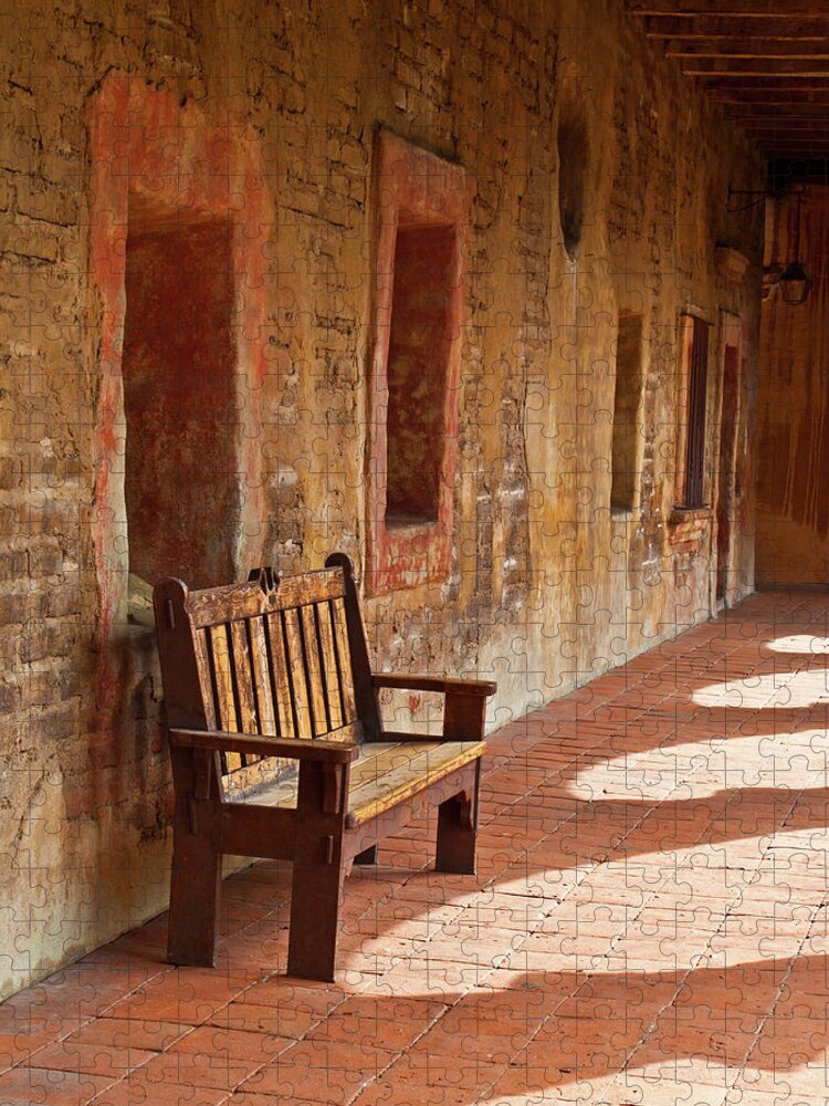California Missions Jigsaw Puzzle featuring the photograph A Warm Welcome - Mission San Juan Capistrano, California by Denise Strahm