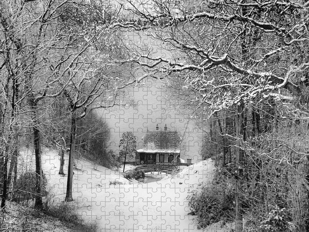 Winter Jigsaw Puzzle featuring the photograph A Winter's Tale in Centerport New York by Alissa Beth Photography