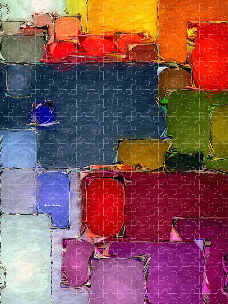 Rafael Salazar Jigsaw Puzzle featuring the digital art Abstract 005 by Rafael Salazar