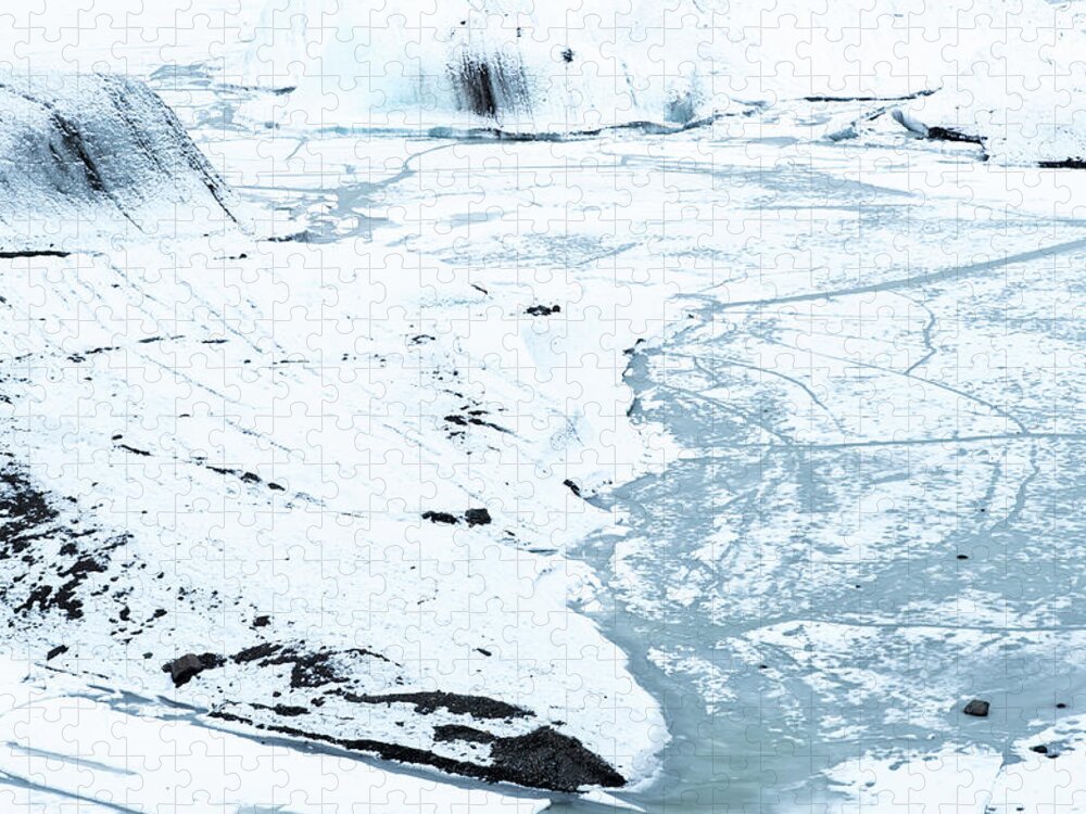 Winter Landscape Jigsaw Puzzle featuring the photograph Glacier Winter Landscape, Iceland with by Michalakis Ppalis