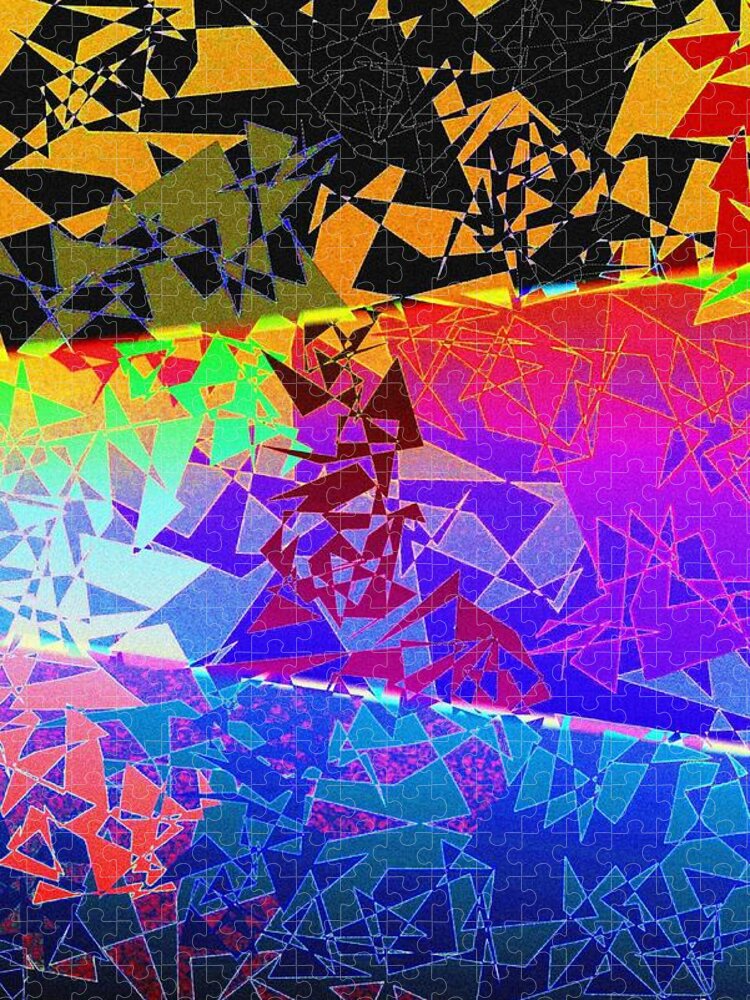 #abstractfusion273 Jigsaw Puzzle featuring the digital art Abstract Fusion 273 by Will Borden