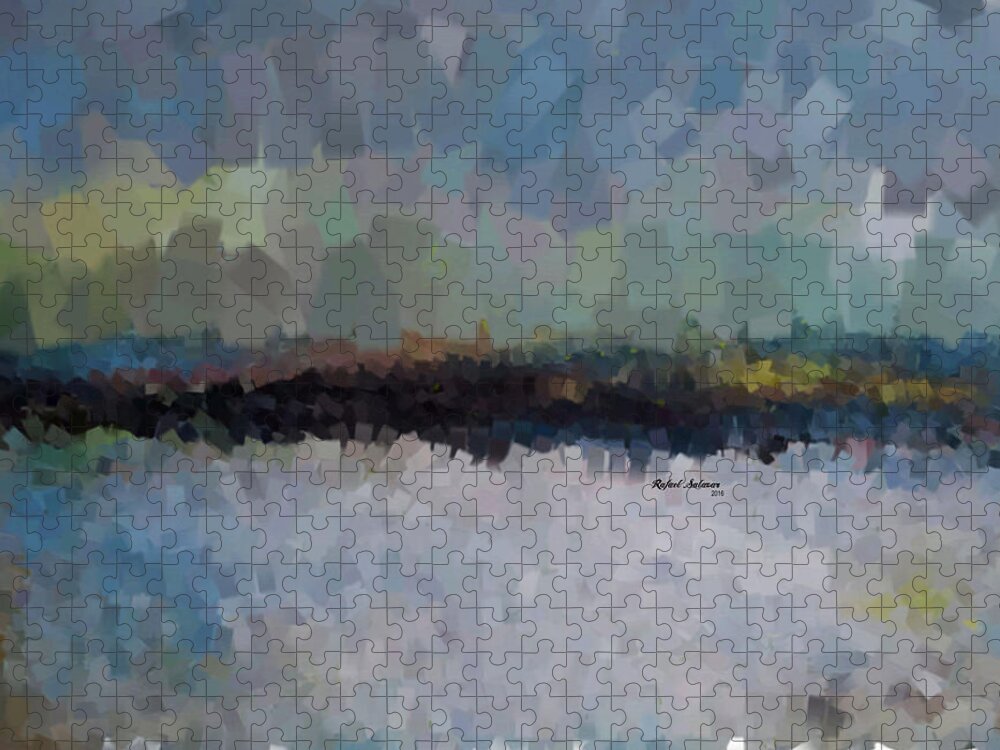 Rafael Salazar Jigsaw Puzzle featuring the digital art Abstract Landscape 1523 by Rafael Salazar