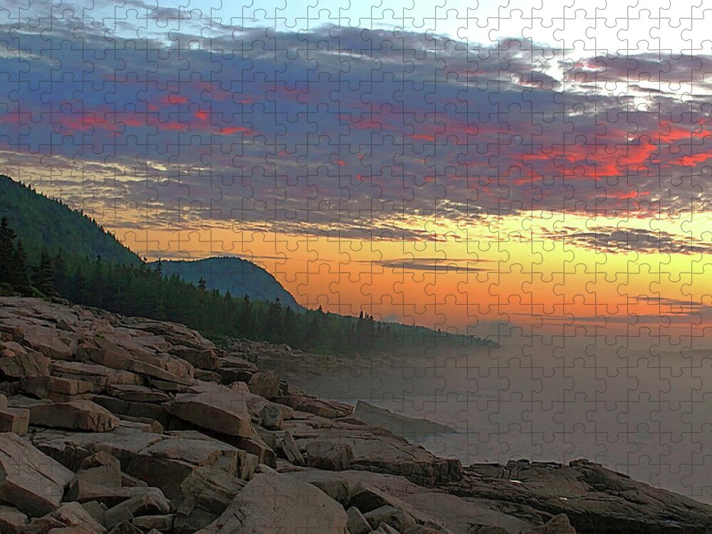 Acadia National Park Jigsaw Puzzle featuring the photograph Acadia Sunrise by Jeff Heimlich