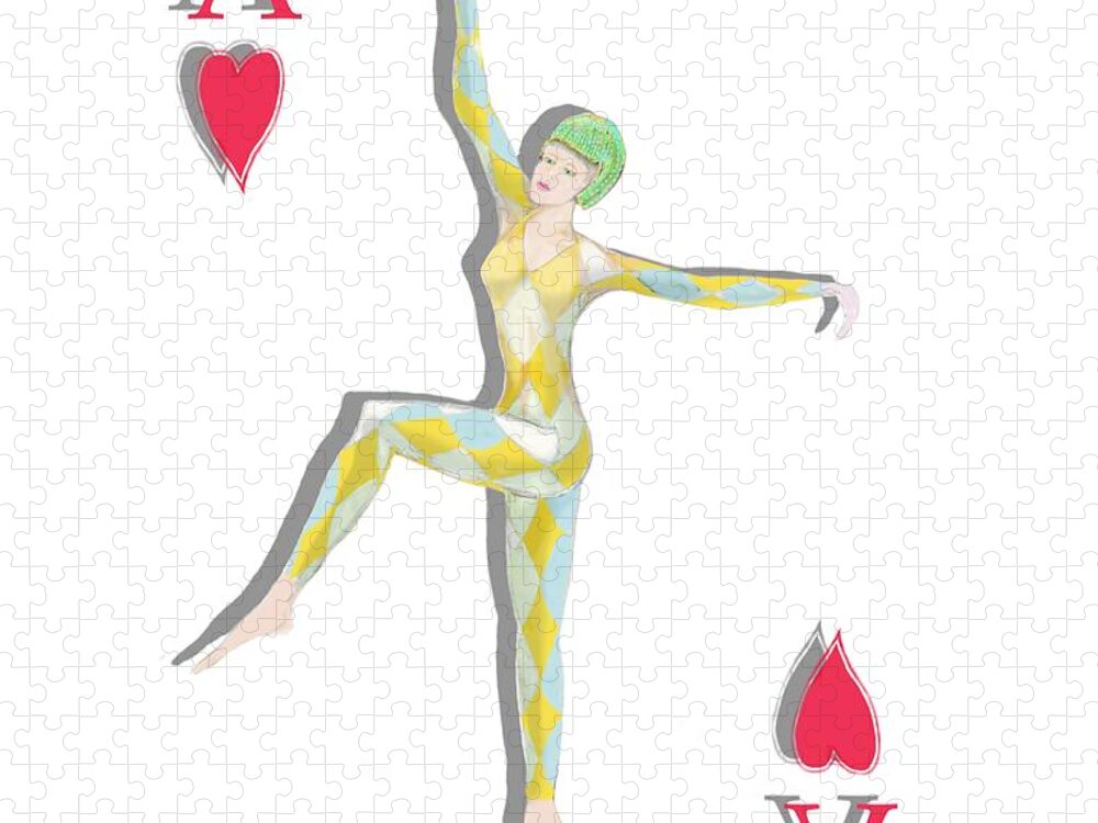 Dancer Jigsaw Puzzle featuring the digital art Ace Dancer by Tom Conway