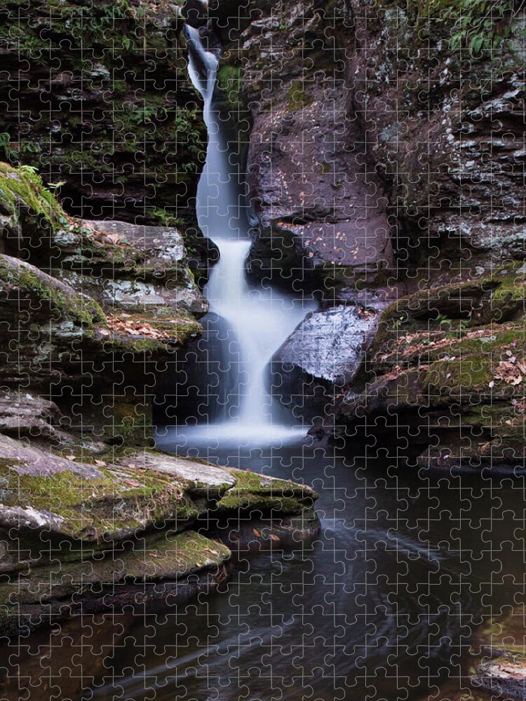 Photography Jigsaw Puzzle featuring the photograph Adams Falls for 6 Seconds by Joe Kopp