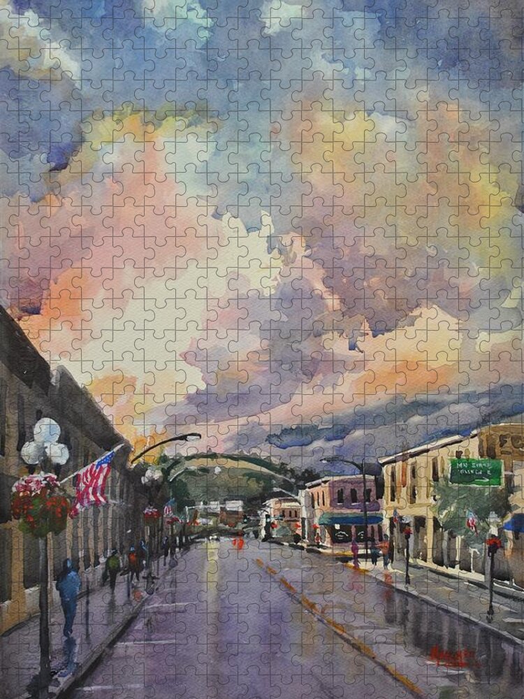 Red Wing Jigsaw Puzzle featuring the painting After The Storm by Spencer Meagher