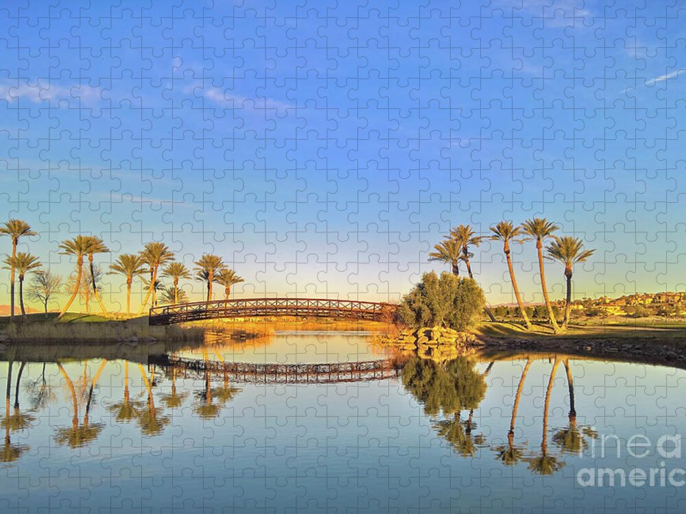 Reflection Jigsaw Puzzle featuring the photograph Afternoon reflection by Agnes Caruso