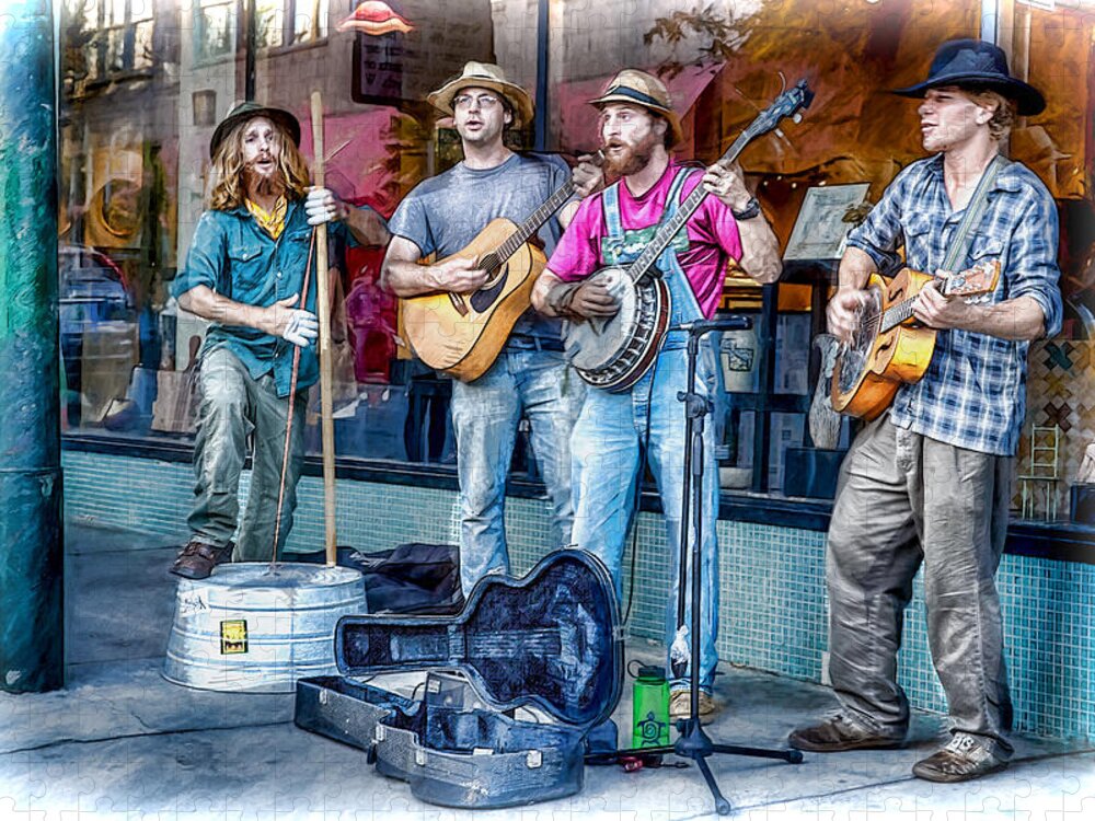 Buskers Jigsaw Puzzle featuring the digital art Ain't Nothing Much by John Haldane