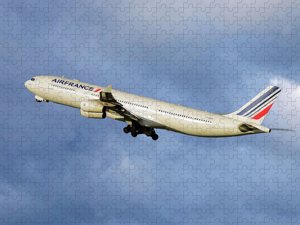 Paris Air France Wooden Jigsaw Puzzle