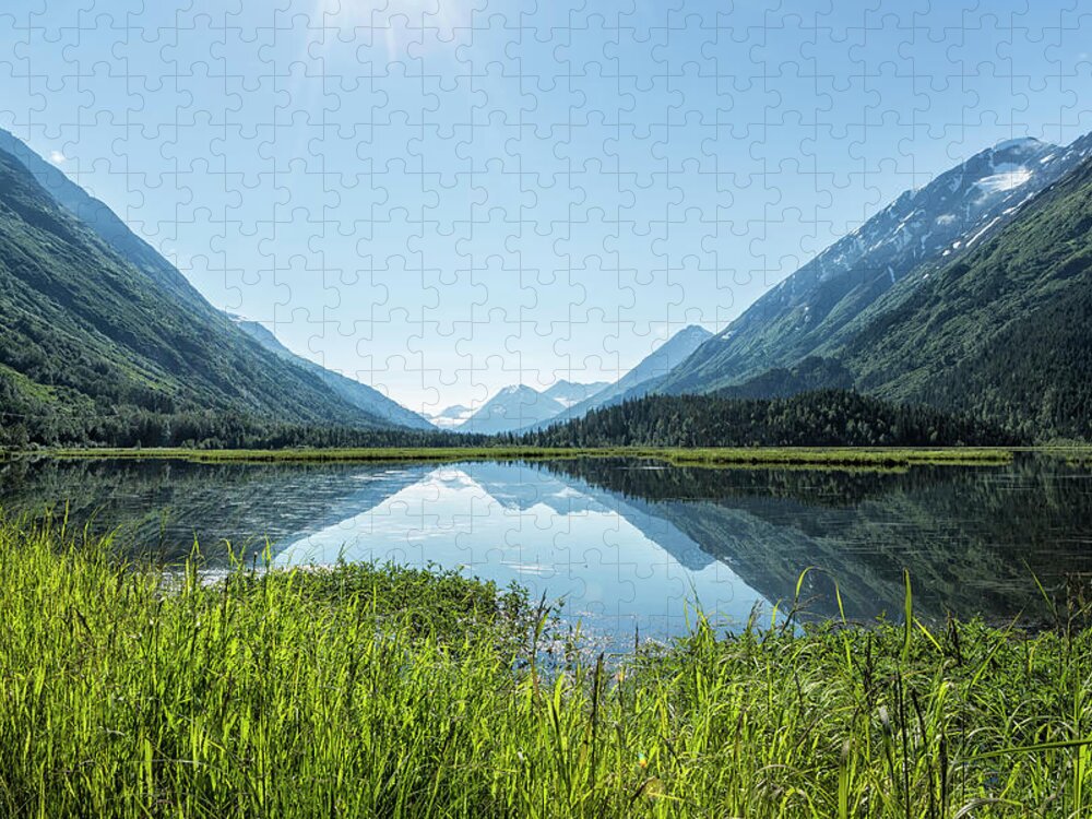Tern Lake Jigsaw Puzzle featuring the photograph Alaska Summer Light on Tern Lake by Belinda Greb