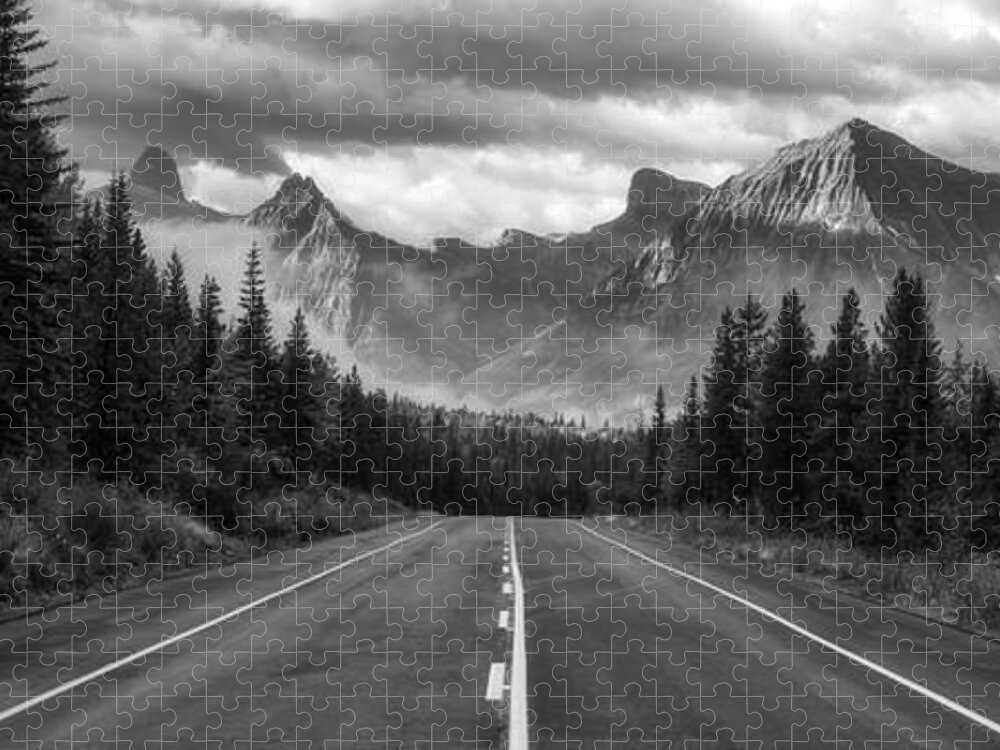 Alberta Jigsaw Puzzle featuring the photograph Alberta Highway by Matt Hammerstein