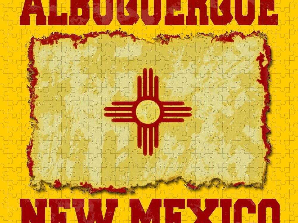 Albuquerque Jigsaw Puzzle featuring the digital art Albuquerque New Mexico by David G Paul