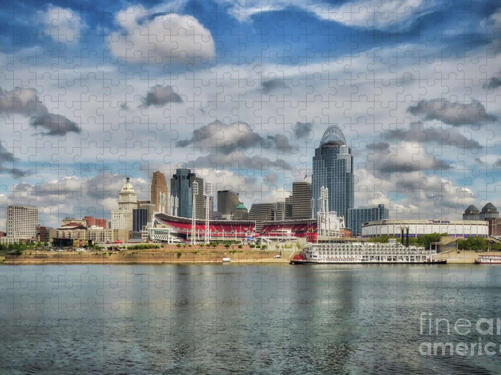 Cincinnati Jigsaw Puzzle featuring the photograph All American City 2 by Mel Steinhauer