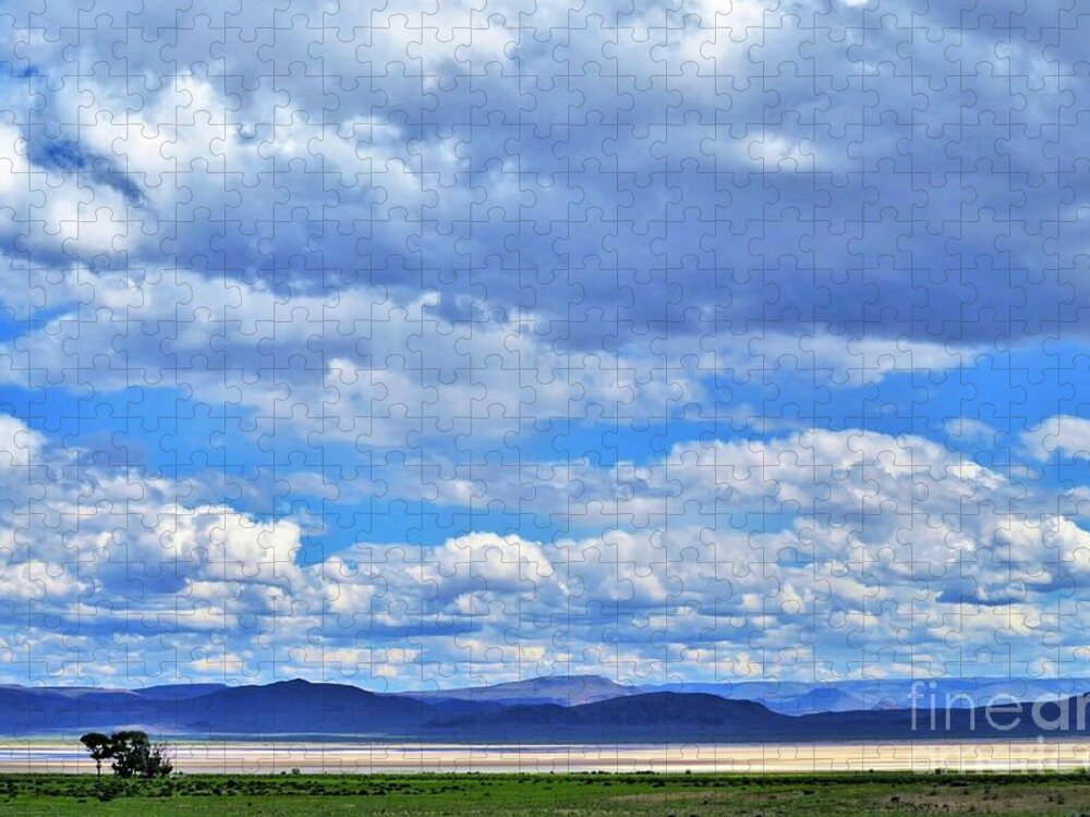 Alvord Desert Jigsaw Puzzle featuring the photograph Sky Over Alvord Playa by Michele Penner