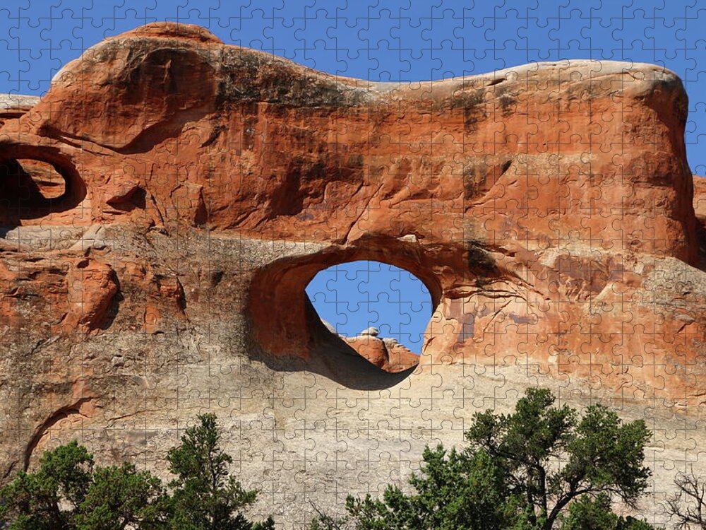 Park Jigsaw Puzzle featuring the photograph Amazing Tunnel Arch - Arches National Park by Christiane Schulze Art And Photography