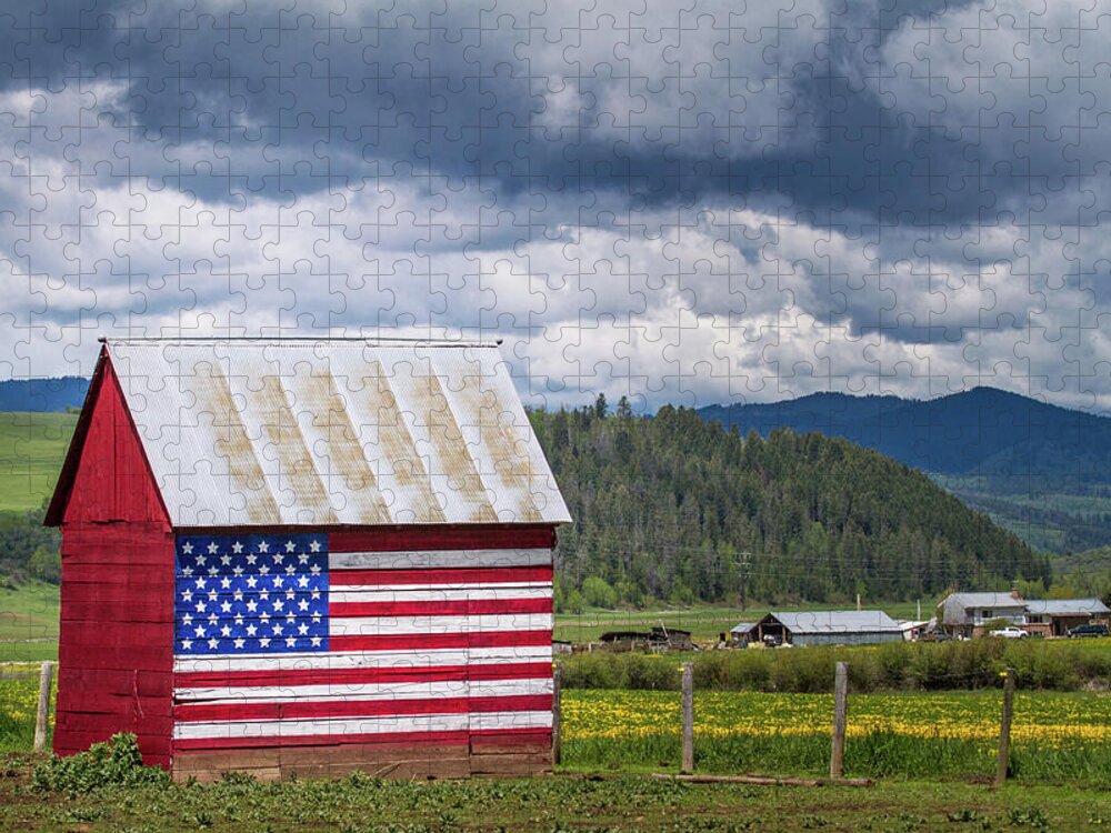 America Jigsaw Puzzle featuring the photograph American Landscape by Wesley Aston