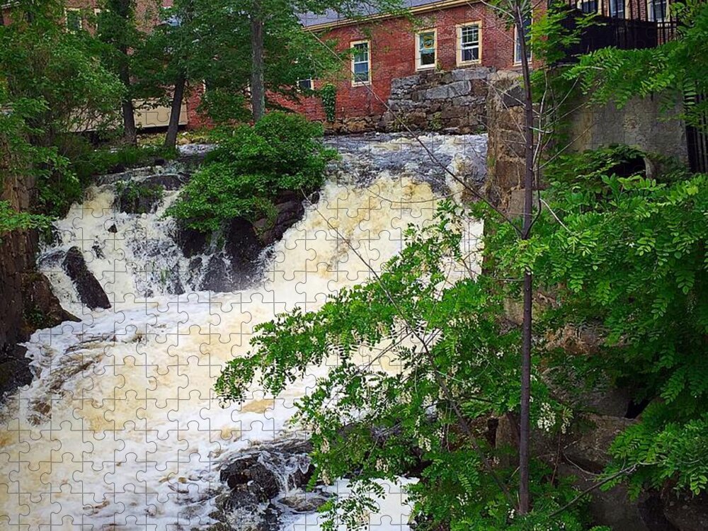 Amesbury Jigsaw Puzzle featuring the painting Amesbury Mill Yard by Anne Sands