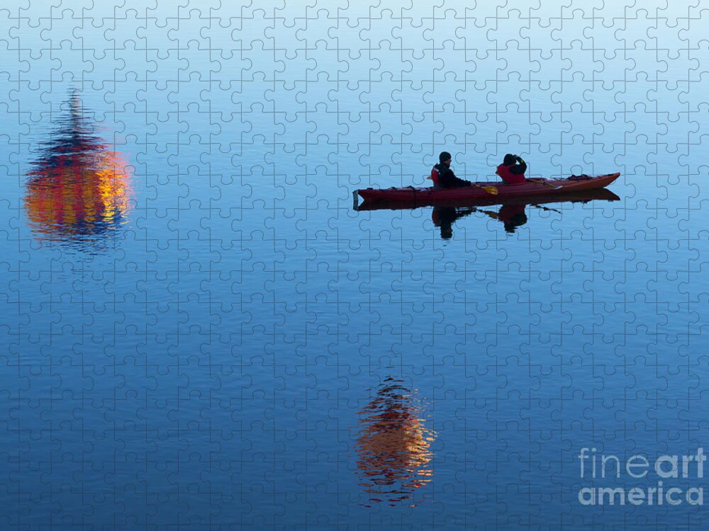 Kayak Jigsaw Puzzle featuring the photograph Among the Heavens by Michael Dawson