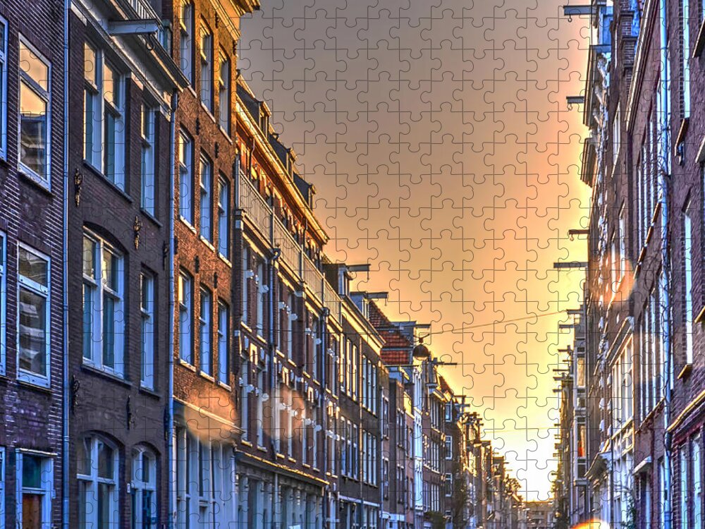Amsterdam Jigsaw Puzzle featuring the photograph Amsterdam After The Rain by Frans Blok