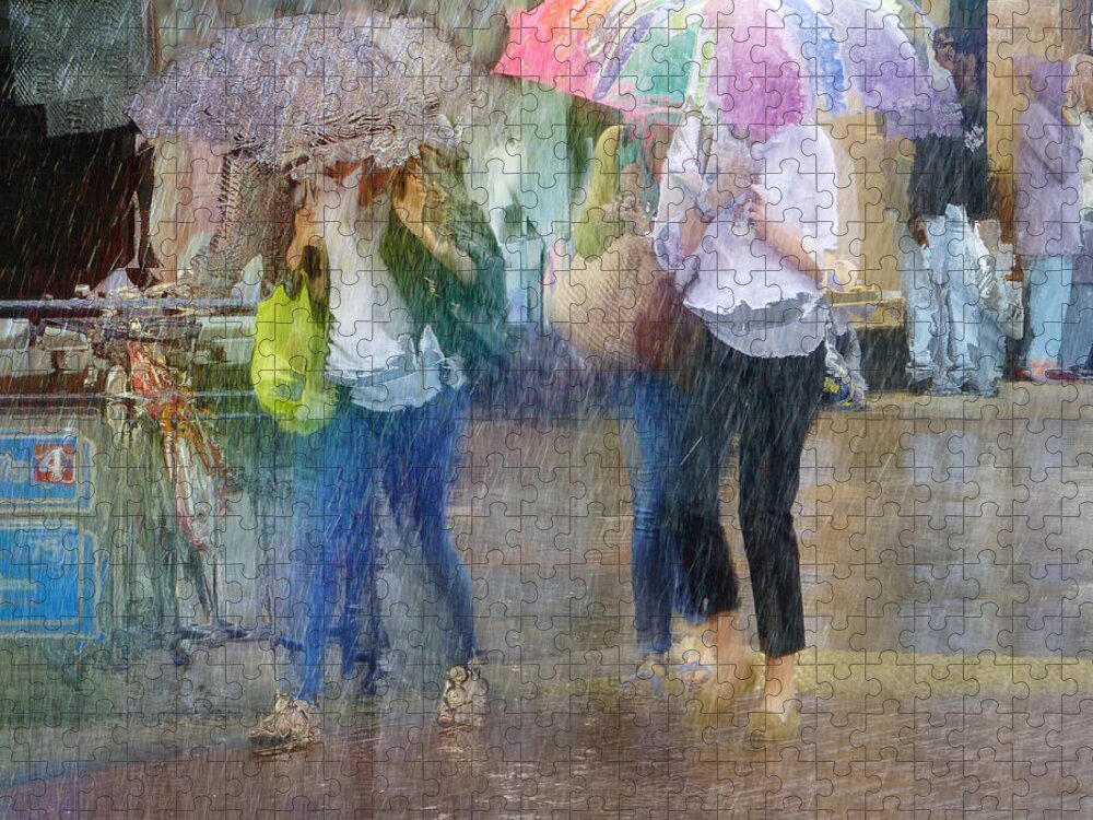 Rain Jigsaw Puzzle featuring the photograph An Odd Sharp Shower by LemonArt Photography