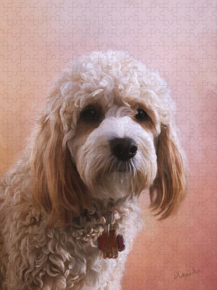 Dog Jigsaw Puzzle featuring the painting Angel by Diane Chandler