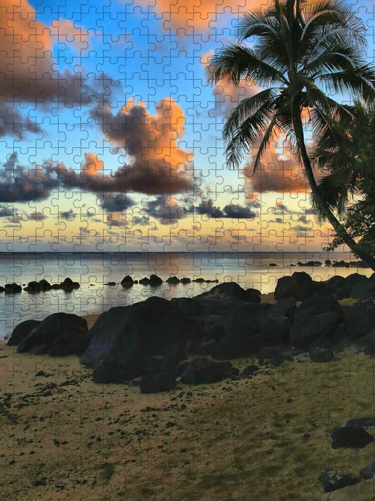 Hawaii Jigsaw Puzzle featuring the photograph Anini Beach by DJ Florek