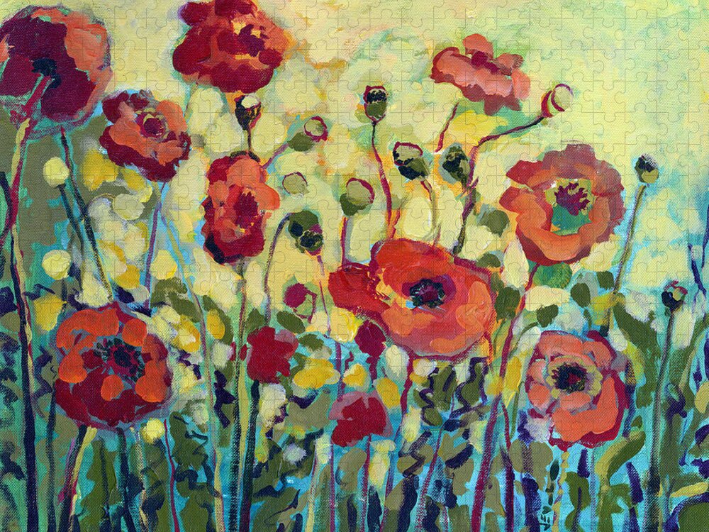 Poppy Puzzle featuring the painting Anitas Poppies by Jennifer Lommers