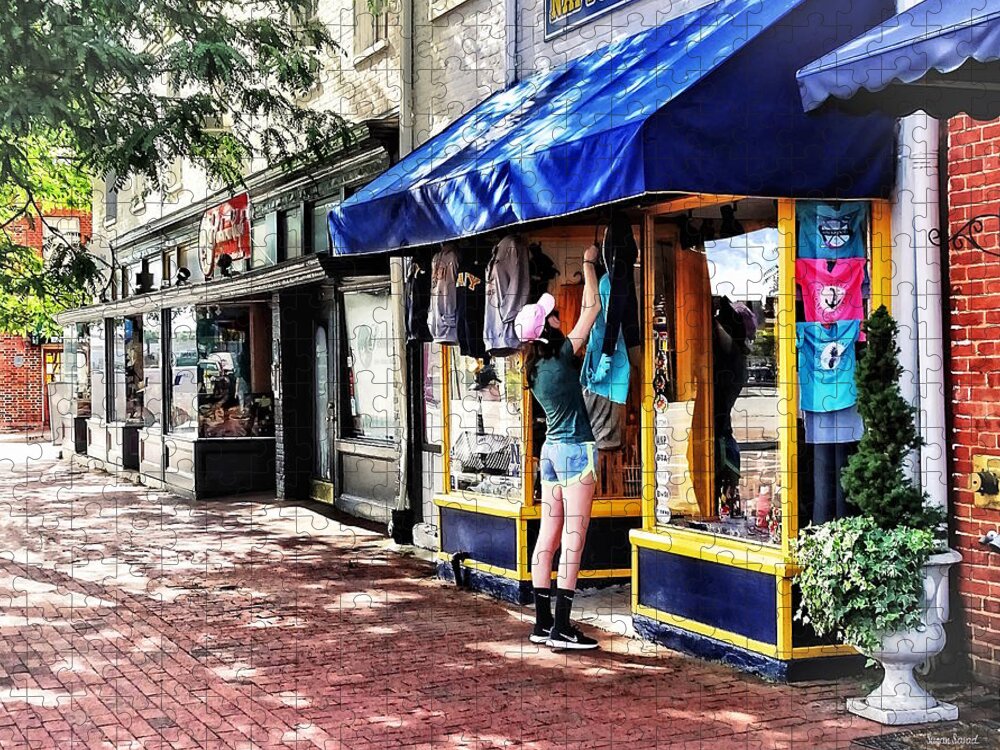 Main Street Jigsaw Puzzle featuring the photograph Annapolis MD - Opening For Business by Susan Savad