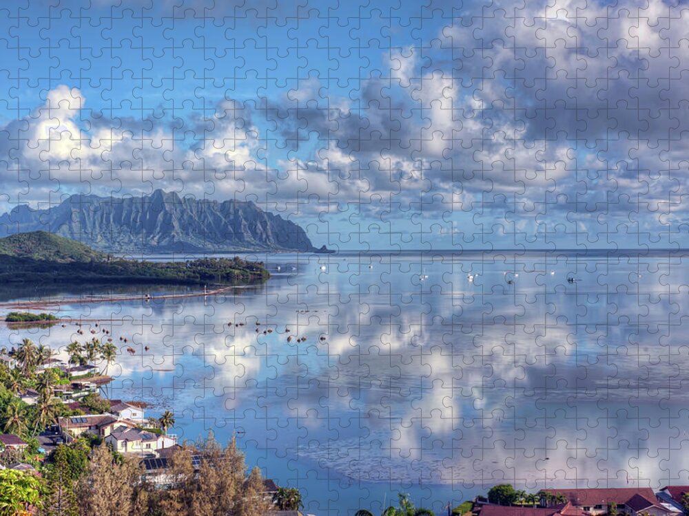 Hdr Jigsaw Puzzle featuring the photograph Another Kaneohe Morning by Dan McManus