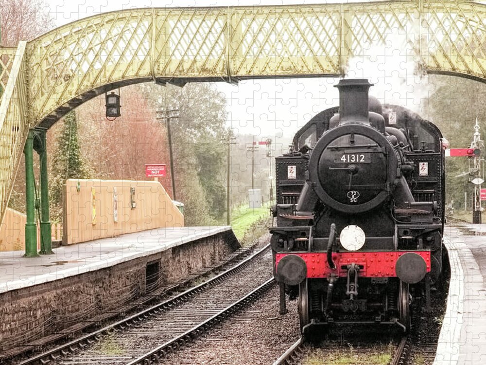 Approaching The Station Jigsaw Puzzle featuring the photograph Approaching the Station by Phyllis Taylor