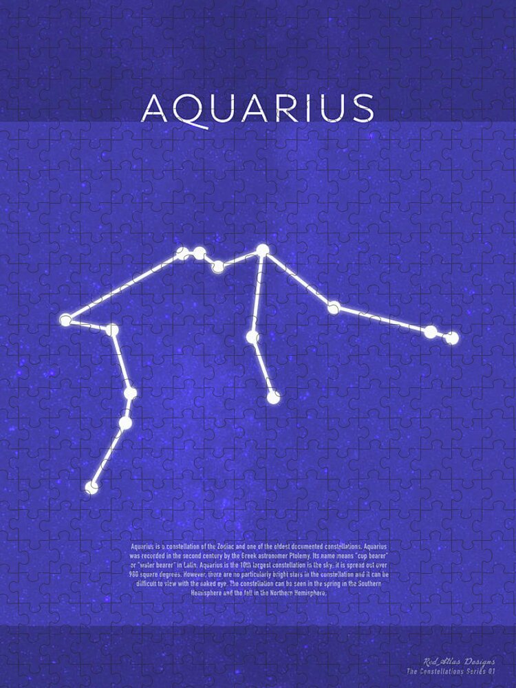 Aquarius The Constellations Minimalist Series 01 Jigsaw Puzzle by