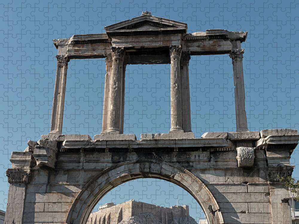 Fallen Jigsaw Puzzle featuring the photograph Arch of Hadrian by Travis Rogers