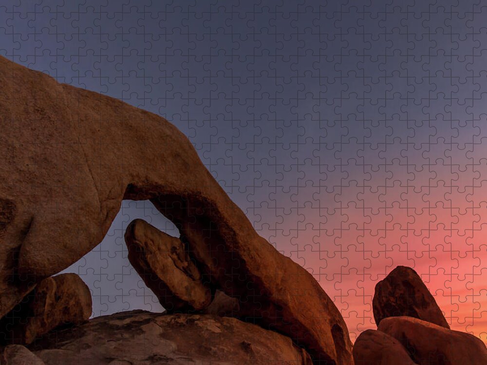 Rocks Jigsaw Puzzle featuring the photograph Arch Rock Sunset by Ed Clark