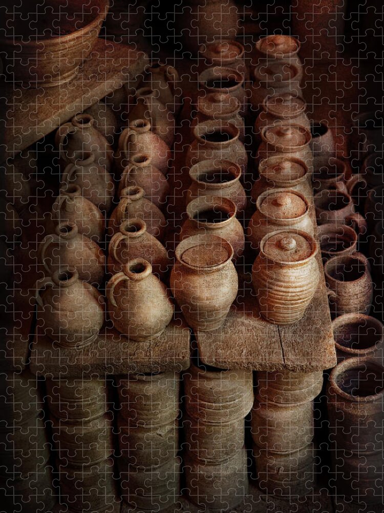 Hdr Jigsaw Puzzle featuring the photograph Archaeologist - Pottery - Today's dig was amazing by Mike Savad