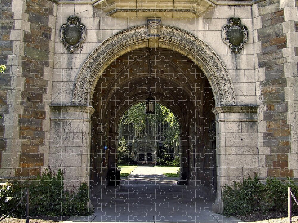 Facades Jigsaw Puzzle featuring the photograph Archway To Education by Richard Gregurich
